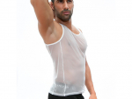 Singlet Branco Poliamida para Homem
