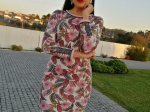 Vestido Estampado Rosa