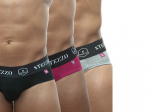 PACK 3 Cuecas Push Up Preto-Sangria-Cinza