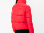 Casaco Curto Acolchoado-Vermelho