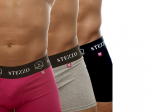 PACK 3 Boxers Push Up Sangria-Cinza-Preto