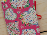 Caderno Tecido Regional Rosa