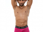Boxer Rosa Sangria para Homem em Algodão Elástico