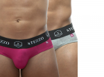 PACK 2 Cuecas Push Up Sangria-Cinza