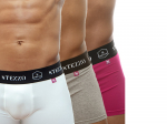 PACK 3 Boxers Push Up Branco-Cinza-Sangria