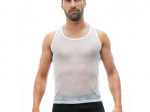 Singlet Branco Poliamida para Homem
