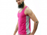 Camisola de Manga Cava Rosa Sangria em Algodão
