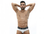 PACK 3 Cuecas Push Up Branco-Preto-Cinza