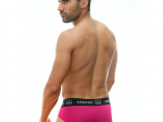 Cueca Rosa Sangria para Homem em Algodão Elástico