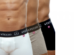 PACK 3 Boxers Push Up Branco-Cinza-Preto